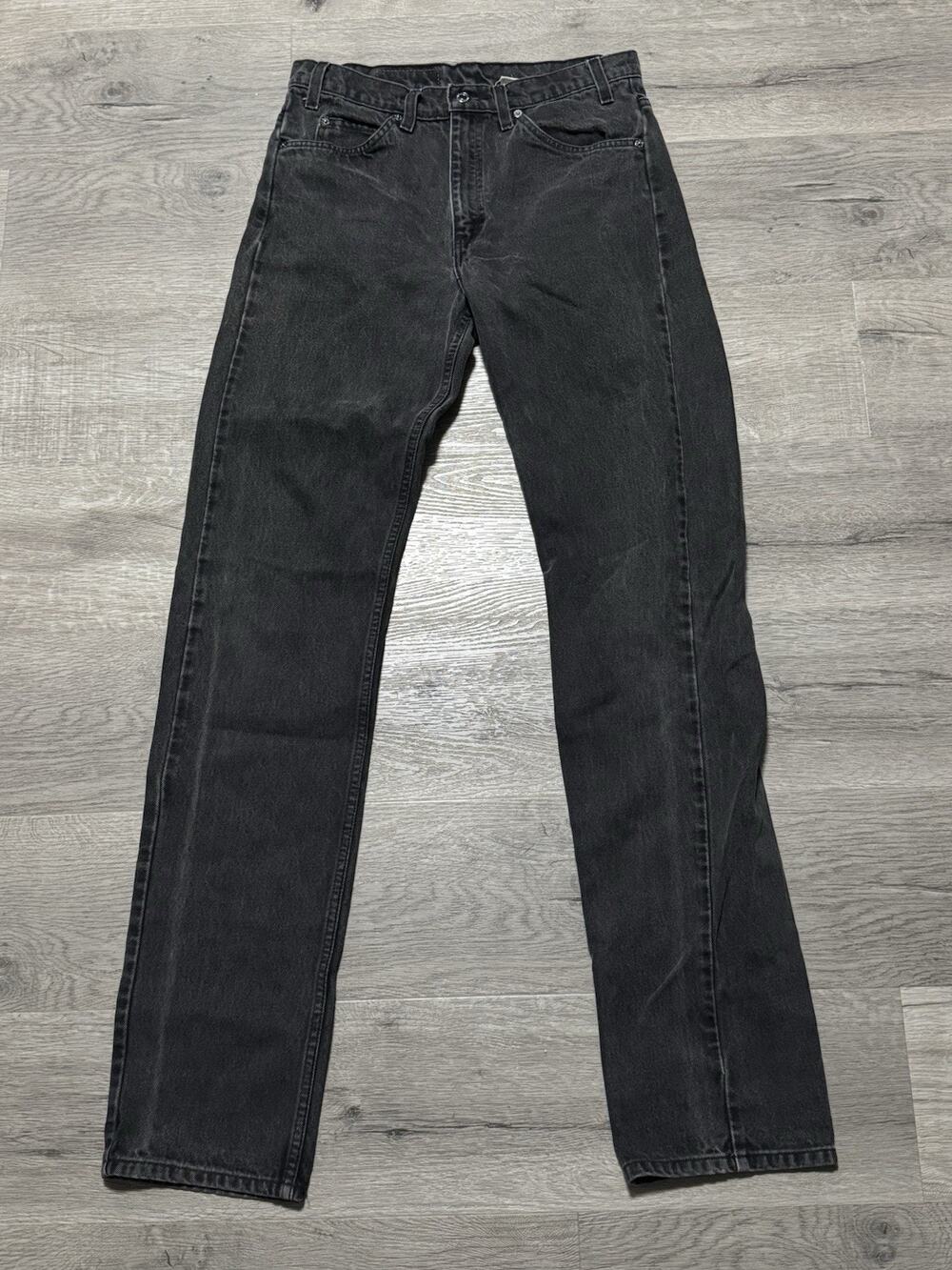 Vintage Levis 505 Orange Tab Jeans Mens 32x36 Black Denim Made In Usa